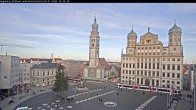 Archiv Foto Webcam Augsburger Rathausplatz und Perlachturm 15:00