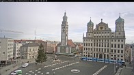 Archiv Foto Webcam Augsburger Rathausplatz und Perlachturm 09:00