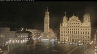 Archiv Foto Webcam Augsburger Rathausplatz und Perlachturm 19:00