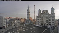 Archiv Foto Webcam Augsburger Rathausplatz und Perlachturm 07:00