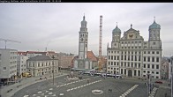 Archiv Foto Webcam Augsburger Rathausplatz und Perlachturm 09:00