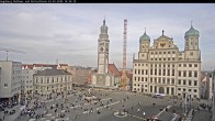 Archiv Foto Webcam Augsburger Rathausplatz und Perlachturm 15:00