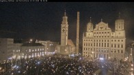 Archiv Foto Webcam Augsburger Rathausplatz und Perlachturm 17:00