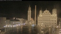 Archiv Foto Webcam Augsburger Rathausplatz und Perlachturm 19:00