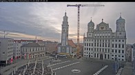 Archiv Foto Webcam Augsburger Rathausplatz und Perlachturm 06:00