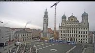 Archiv Foto Webcam Augsburger Rathausplatz und Perlachturm 07:00