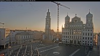 Archiv Foto Webcam Augsburger Rathausplatz und Perlachturm 05:00