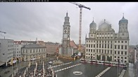 Archiv Foto Webcam Augsburger Rathausplatz und Perlachturm 07:00