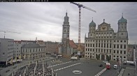Archiv Foto Webcam Augsburger Rathausplatz und Perlachturm 07:00
