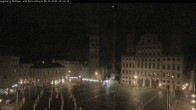 Archiv Foto Webcam Augsburger Rathausplatz und Perlachturm 23:00