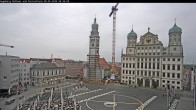 Archiv Foto Webcam Augsburger Rathausplatz und Perlachturm 05:00