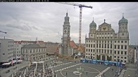 Archiv Foto Webcam Augsburger Rathausplatz und Perlachturm 15:00