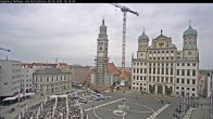 Archiv Foto Webcam Augsburger Rathausplatz und Perlachturm 17:00