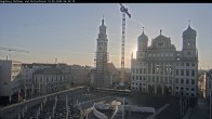 Archiv Foto Webcam Augsburger Rathausplatz und Perlachturm 05:00