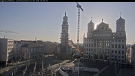 Archiv Foto Webcam Augsburger Rathausplatz und Perlachturm 06:00