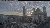 Archiv Foto Webcam Augsburger Rathausplatz und Perlachturm 05:00