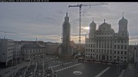Archiv Foto Webcam Augsburger Rathausplatz und Perlachturm 05:00