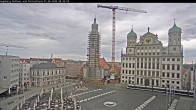 Archiv Foto Webcam Augsburger Rathausplatz und Perlachturm 07:00