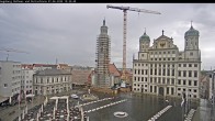 Archiv Foto Webcam Augsburger Rathausplatz und Perlachturm 09:00