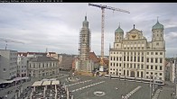 Archiv Foto Webcam Augsburger Rathausplatz und Perlachturm 17:00