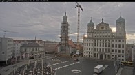 Archiv Foto Webcam Augsburger Rathausplatz und Perlachturm 05:00