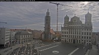 Archiv Foto Webcam Augsburger Rathausplatz und Perlachturm 07:00
