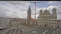 Archiv Foto Webcam Augsburger Rathausplatz und Perlachturm 13:00