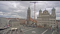 Archiv Foto Webcam Augsburger Rathausplatz und Perlachturm 15:00