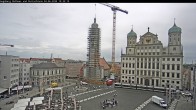 Archiv Foto Webcam Augsburger Rathausplatz und Perlachturm 09:00