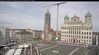 Archiv Foto Webcam Augsburger Rathausplatz und Perlachturm 15:00