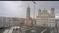 Archiv Foto Webcam Augsburger Rathausplatz und Perlachturm 15:00
