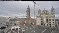 Archiv Foto Webcam Augsburger Rathausplatz und Perlachturm 17:00