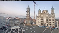 Archiv Foto Webcam Augsburger Rathausplatz und Perlachturm 19:00