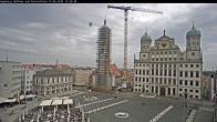 Archiv Foto Webcam Augsburger Rathausplatz und Perlachturm 11:00