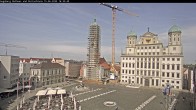 Archiv Foto Webcam Augsburger Rathausplatz und Perlachturm 15:00