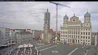 Archiv Foto Webcam Augsburger Rathausplatz und Perlachturm 17:00