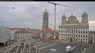 Archiv Foto Webcam Augsburger Rathausplatz und Perlachturm 05:00