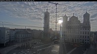 Archiv Foto Webcam Augsburger Rathausplatz und Perlachturm 05:00