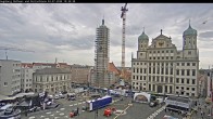 Archiv Foto Webcam Augsburger Rathausplatz und Perlachturm 09:00