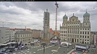 Archiv Foto Webcam Augsburger Rathausplatz und Perlachturm 13:00