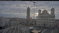 Archiv Foto Webcam Augsburger Rathausplatz und Perlachturm 06:00