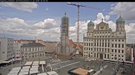 Archiv Foto Webcam Augsburger Rathausplatz und Perlachturm 13:00