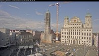 Archiv Foto Webcam Augsburger Rathausplatz und Perlachturm 17:00