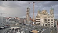 Archiv Foto Webcam Augsburger Rathausplatz und Perlachturm 19:00