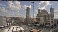 Archiv Foto Webcam Augsburger Rathausplatz und Perlachturm 09:00