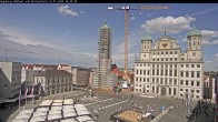 Archiv Foto Webcam Augsburger Rathausplatz und Perlachturm 15:00
