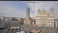Archiv Foto Webcam Augsburger Rathausplatz und Perlachturm 17:00