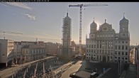 Archiv Foto Webcam Augsburger Rathausplatz und Perlachturm 06:00