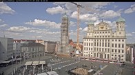 Archiv Foto Webcam Augsburger Rathausplatz und Perlachturm 15:00