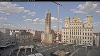 Archiv Foto Webcam Augsburger Rathausplatz und Perlachturm 17:00